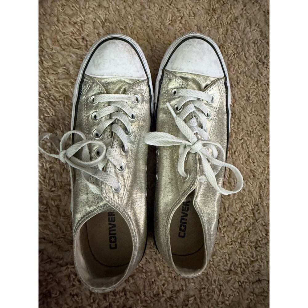 Converse Chuck Taylor All Star Ox Low Top Lace-Up Sneakers Light Gold 153181F